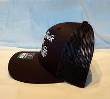 Load image into Gallery viewer, Black Richardson Trucker Hat with Logo