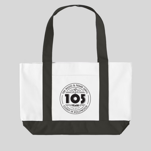 Musso & Frank White Reusable Bag With 105 Year Logo